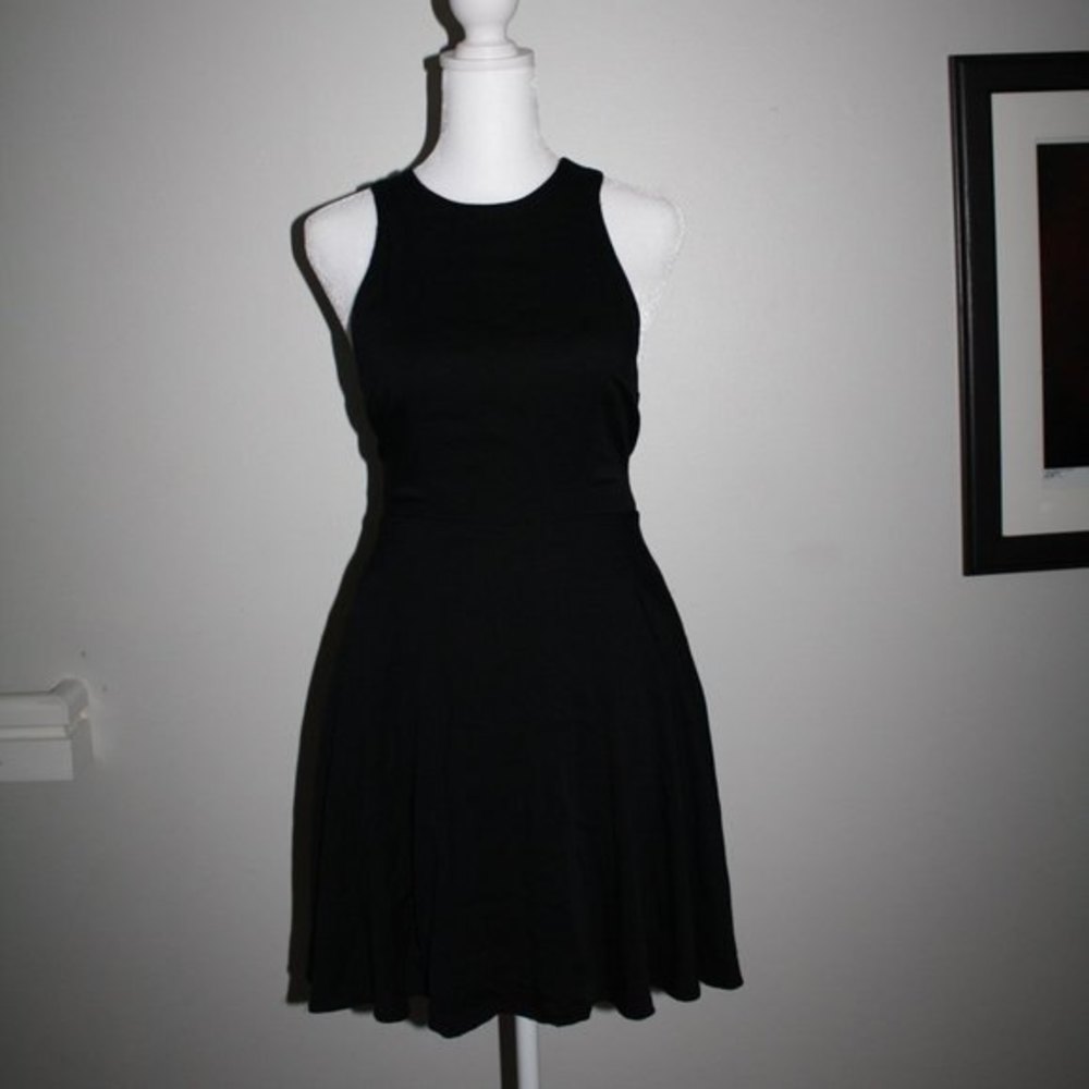 Black Open Back Dress Silence + Noise Urban Outfitters